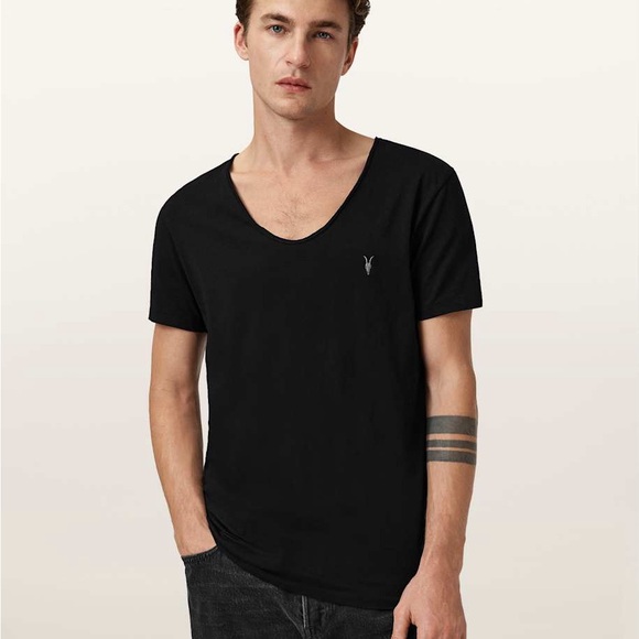 All Saints TONIC SCOOP NECK SLIM RAMSKULL size small - Picture 1 of 5